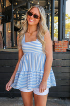 Airy Horizon Striped Tank Top - Madison and Mallory