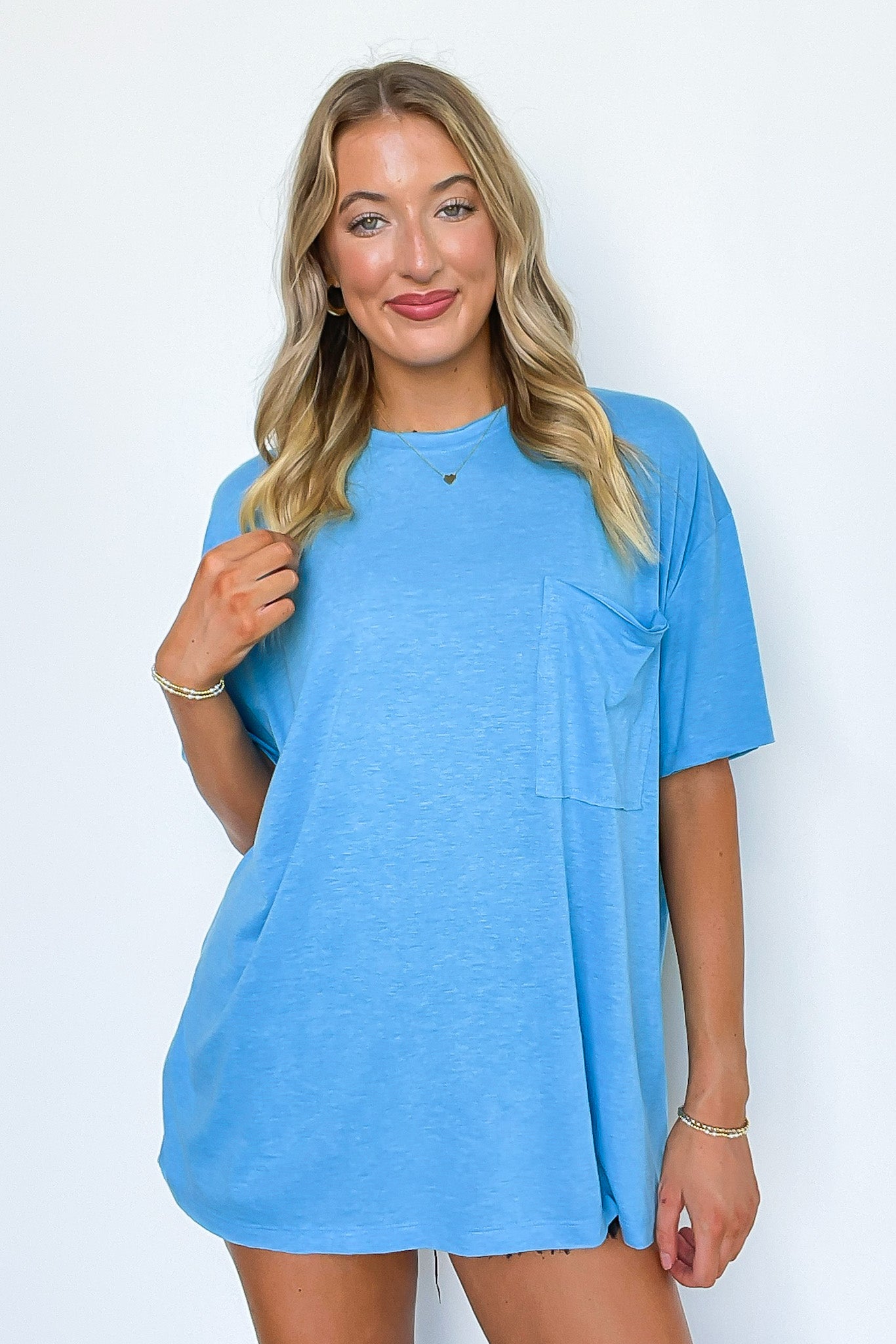 Deep Sky / SM Ajay Oversized Pocket Top - BACK IN STOCK - Madison and Mallory
