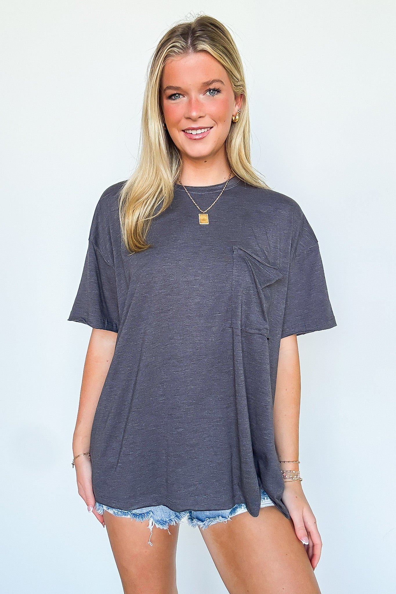 Black / SM Ajay Oversized Pocket Top - BACK IN STOCK - Madison and Mallory