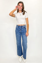 Altitude Super High Wide Leg Jeans - Madison and Mallory
