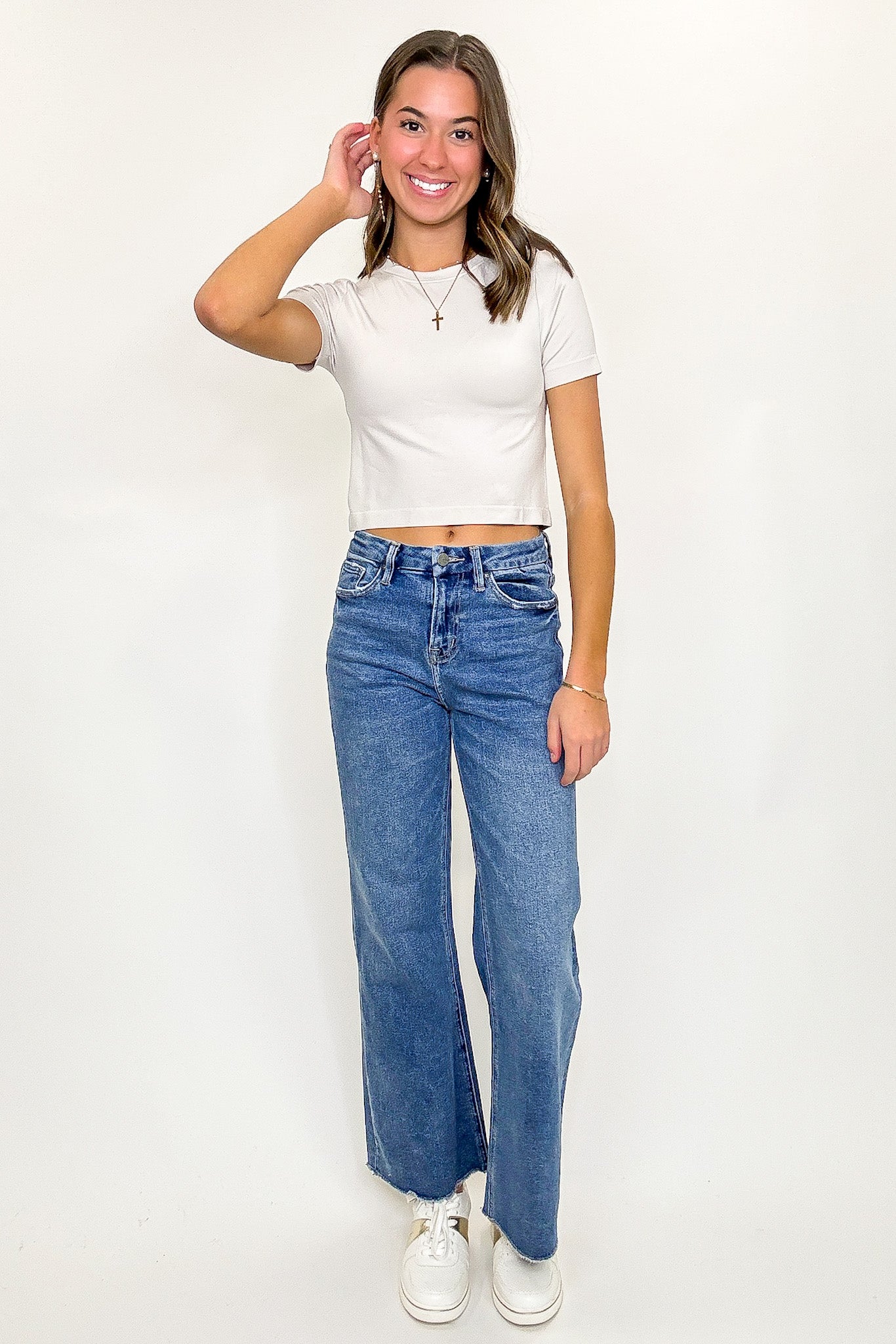 Altitude Super High Wide Leg Jeans - Madison and Mallory