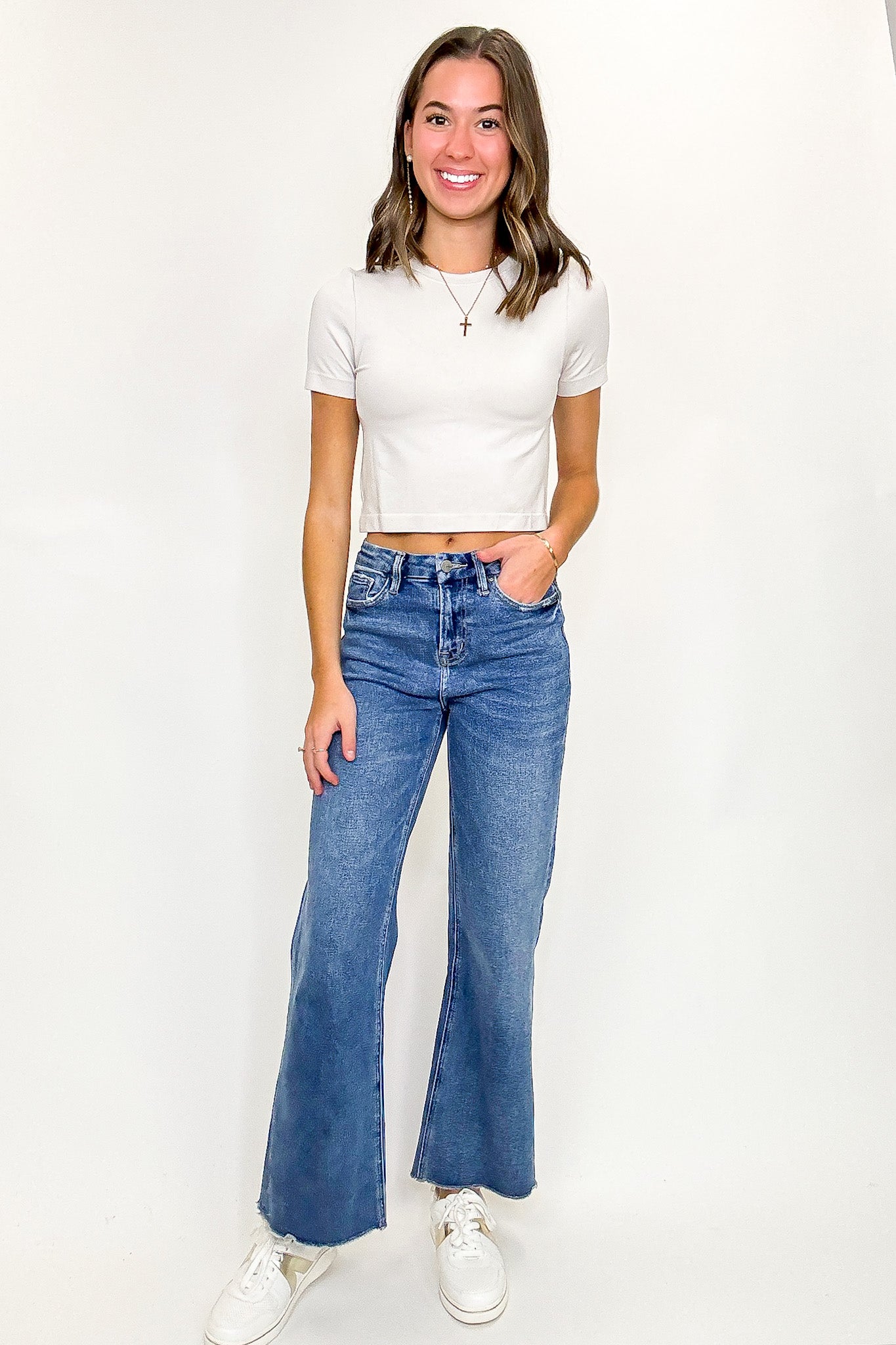 Altitude Super High Wide Leg Jeans - Madison and Mallory
