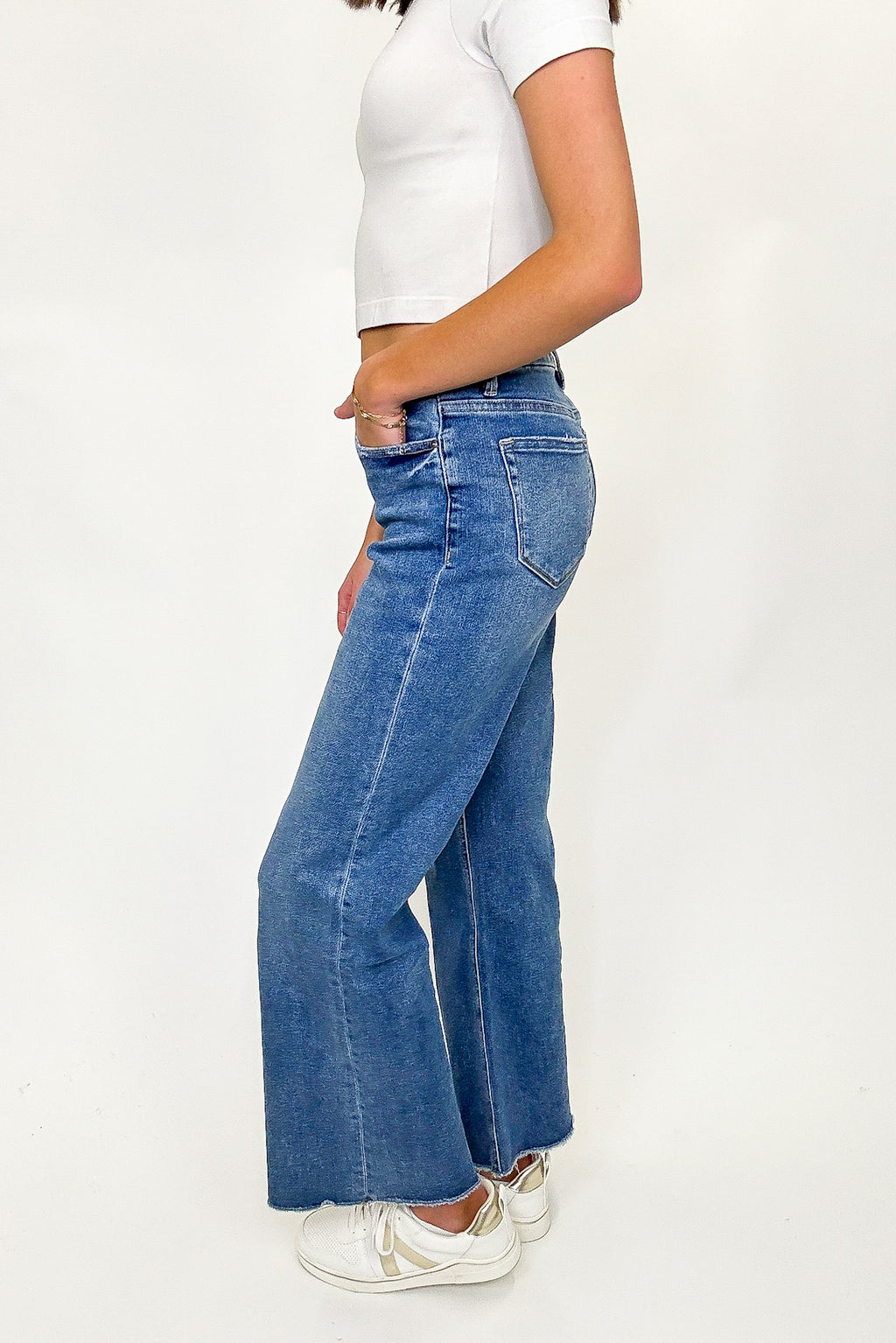 Altitude Super High Wide Leg Jeans - Madison and Mallory
