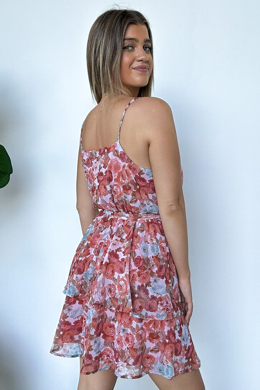  Always Blossoming Floral Ruffle Waist Tie Dress - FINAL SALE - Madison and Mallory