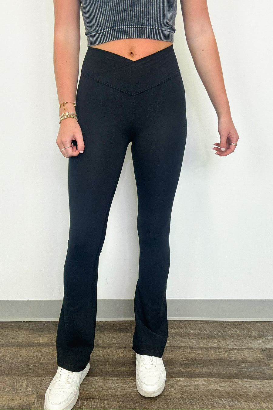  Alynia Crossover High Waist Flare Leggings - BACK IN STOCK - Madison and Mallory