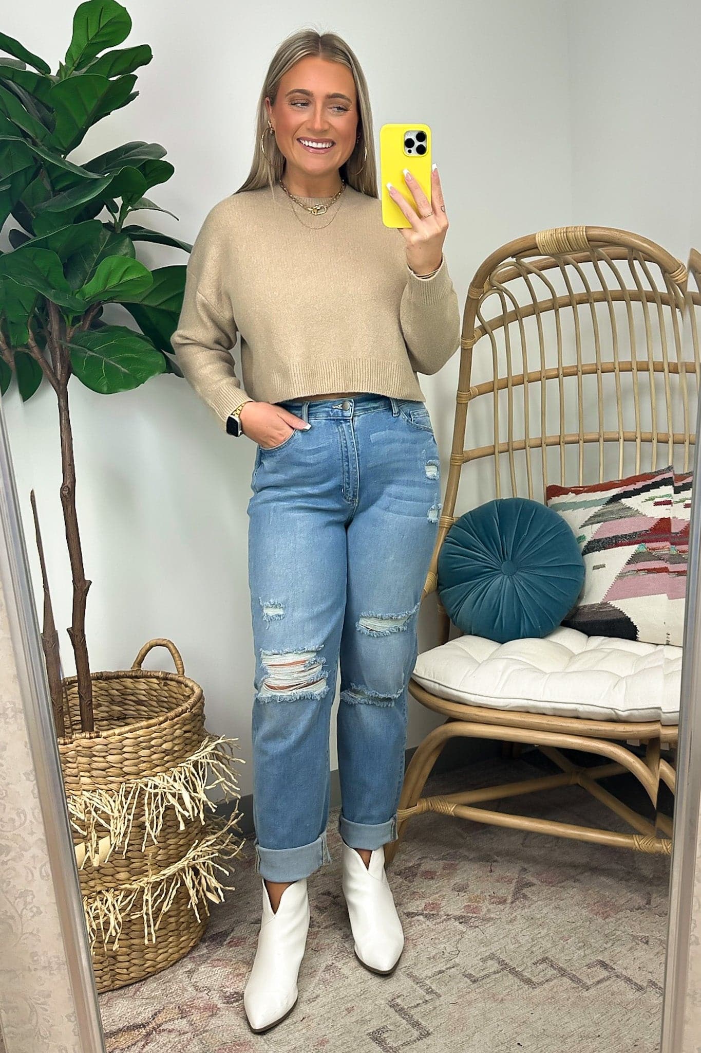  Alyza Soft Knit Cropped Sweater - Madison and Mallory