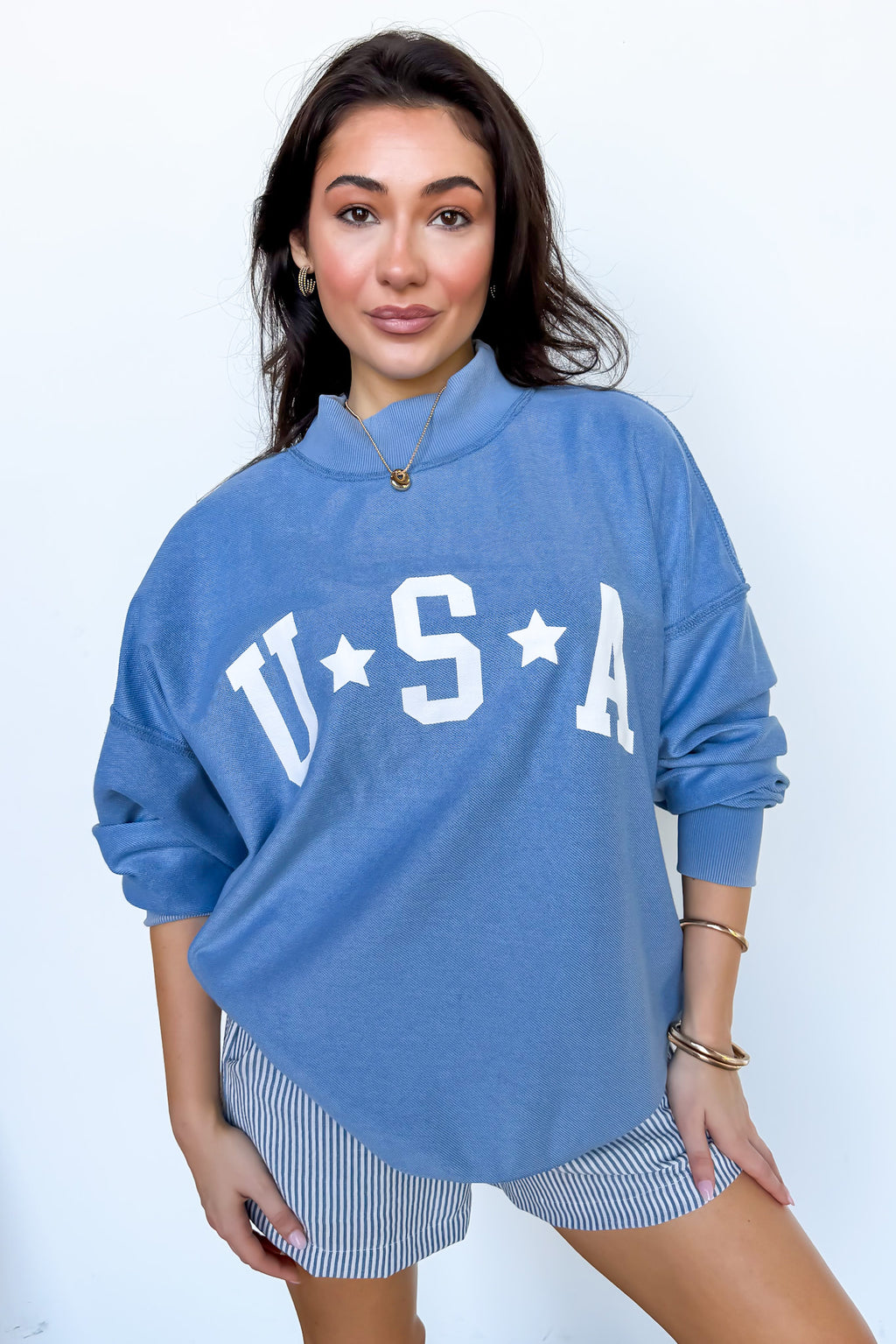 American Classic Reversible Graphic Pullover - Madison and Mallory