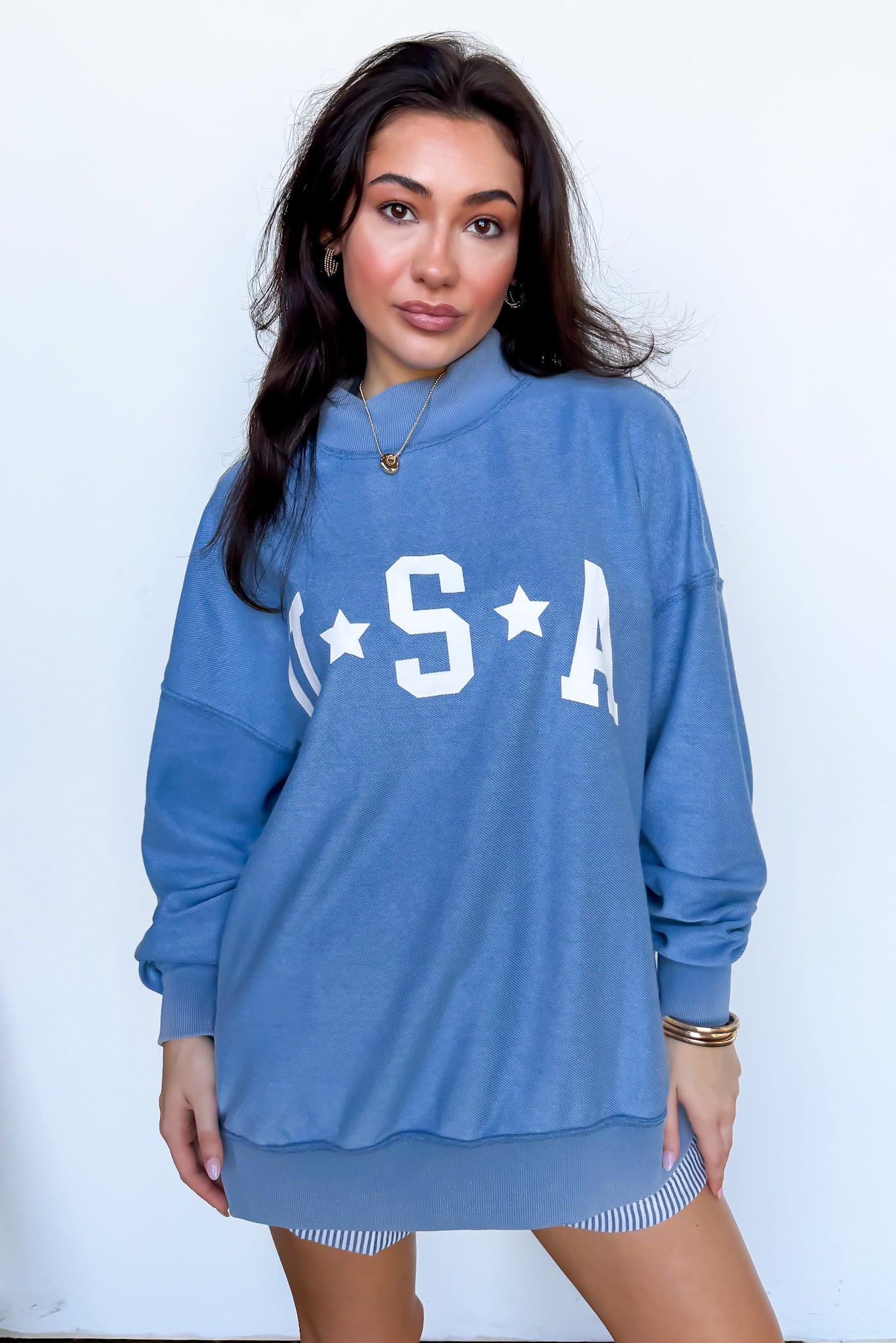 American Classic Reversible Graphic Pullover - Madison and Mallory