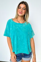  Amorettah Acid Wash Cropped Tee - BACK IN STOCK - Madison and Mallory