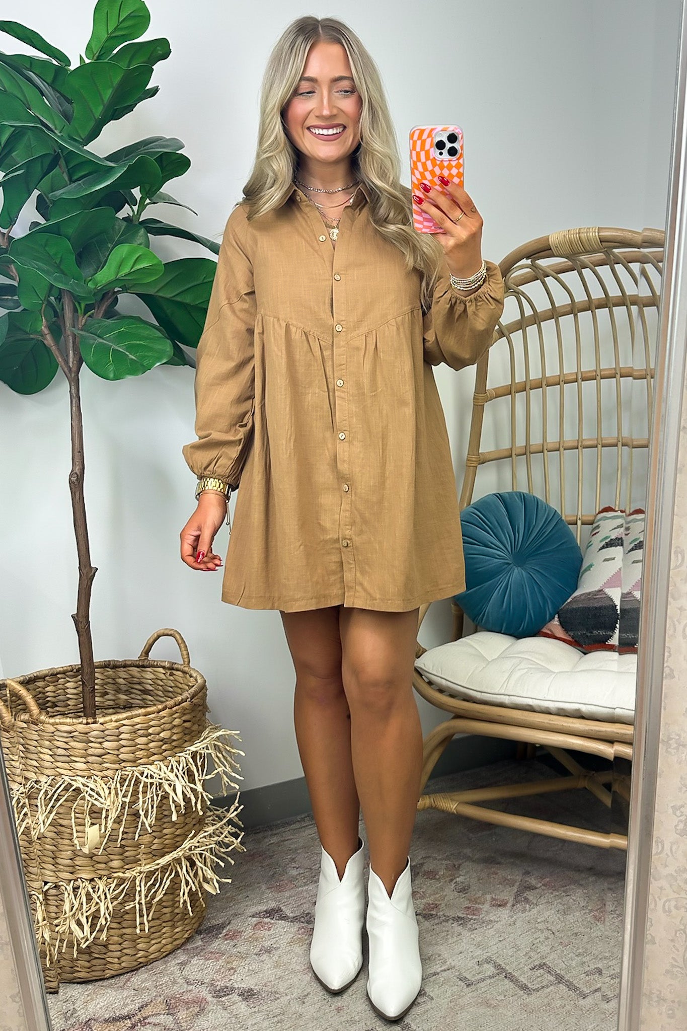  Andes Button Down Dress - Madison and Mallory