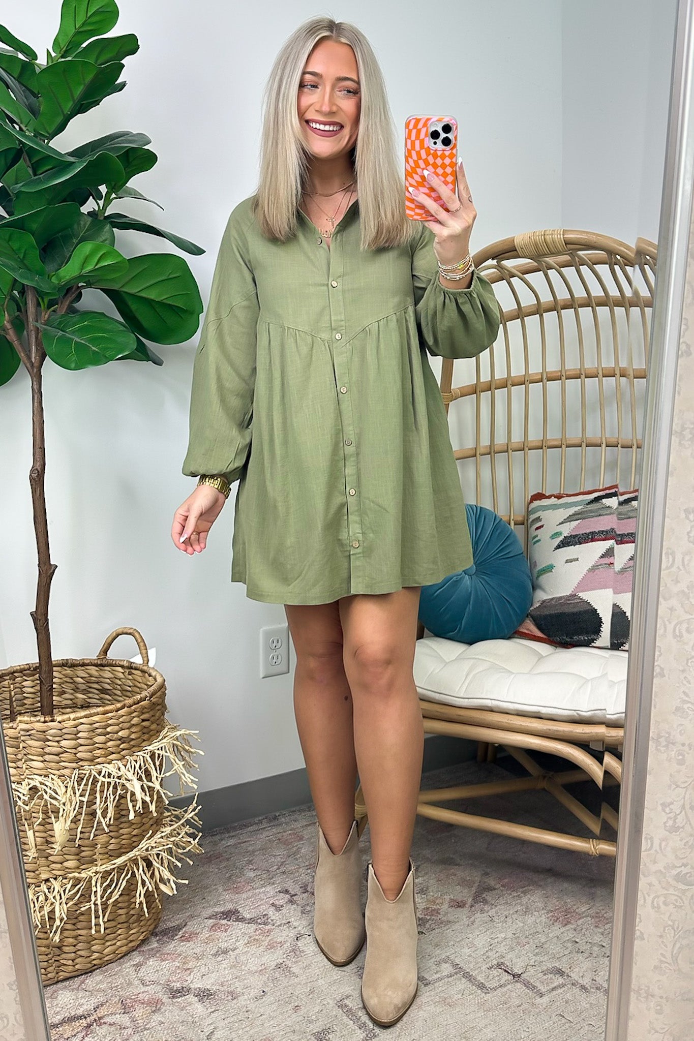  Andes Button Down Dress - Madison and Mallory