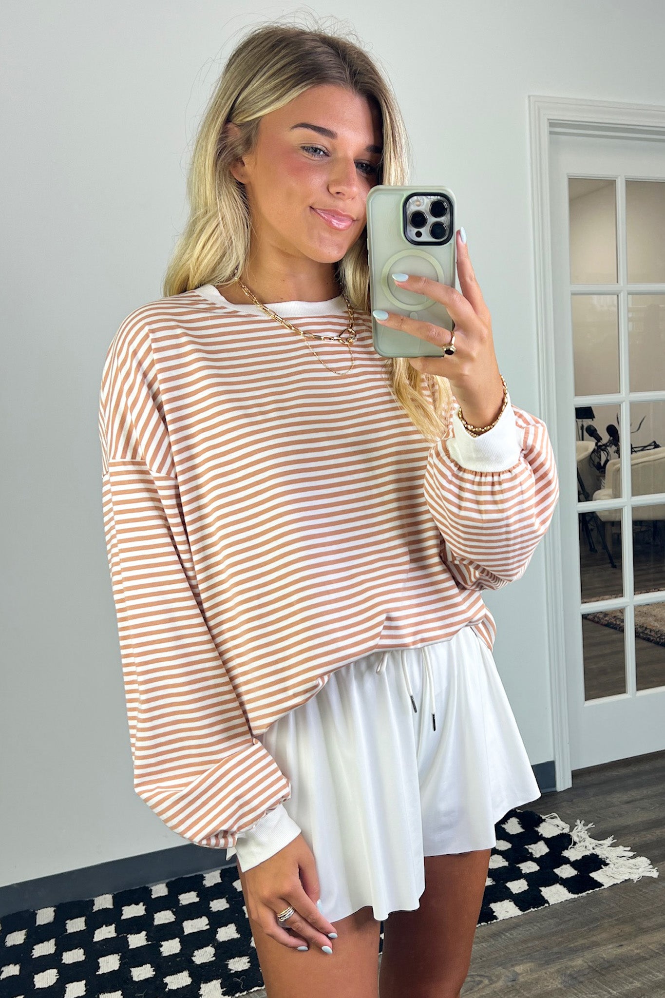  Andie Striped Crewneck Pullover - Madison and Mallory