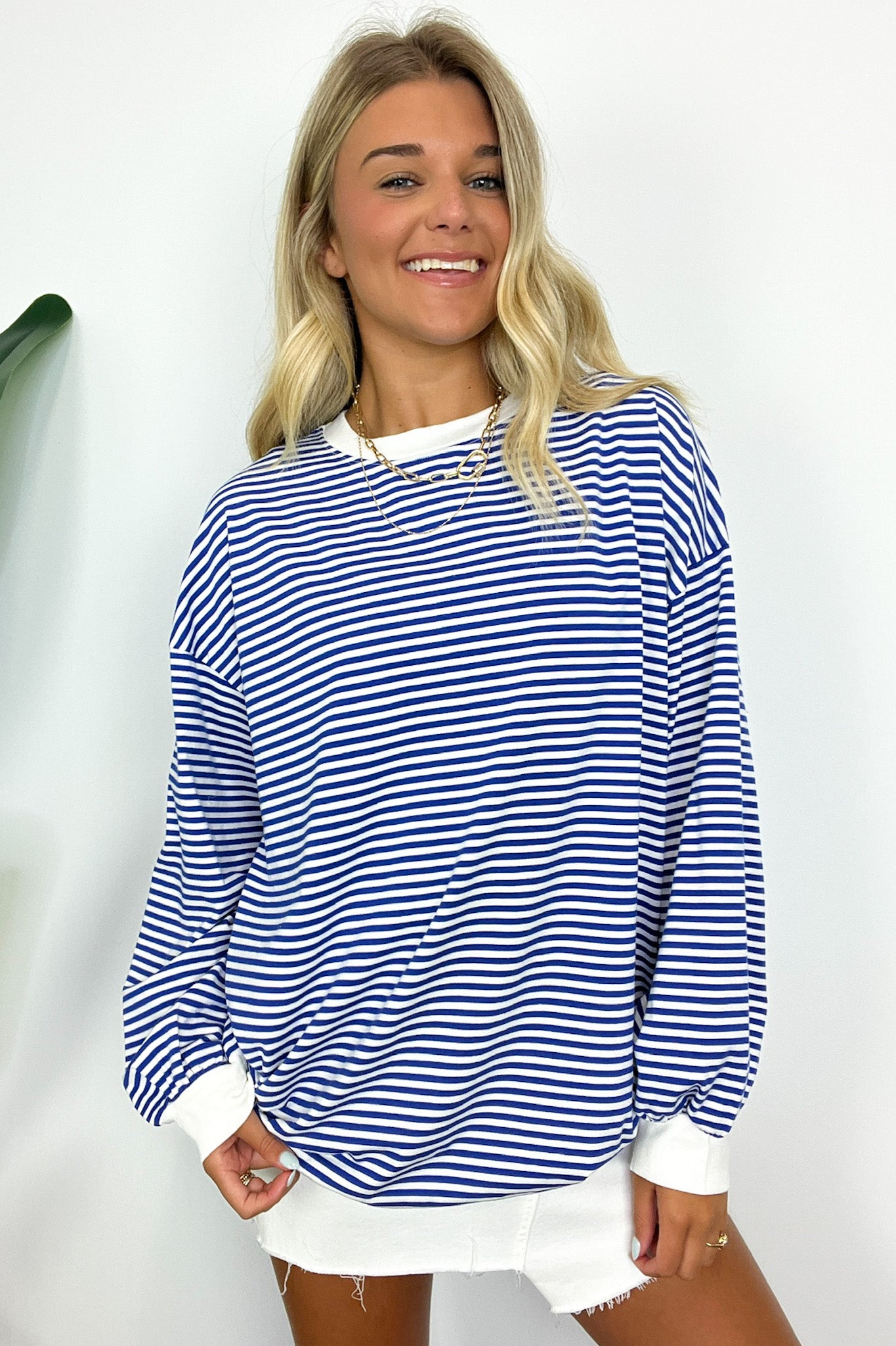  Andie Striped Crewneck Pullover - Madison and Mallory