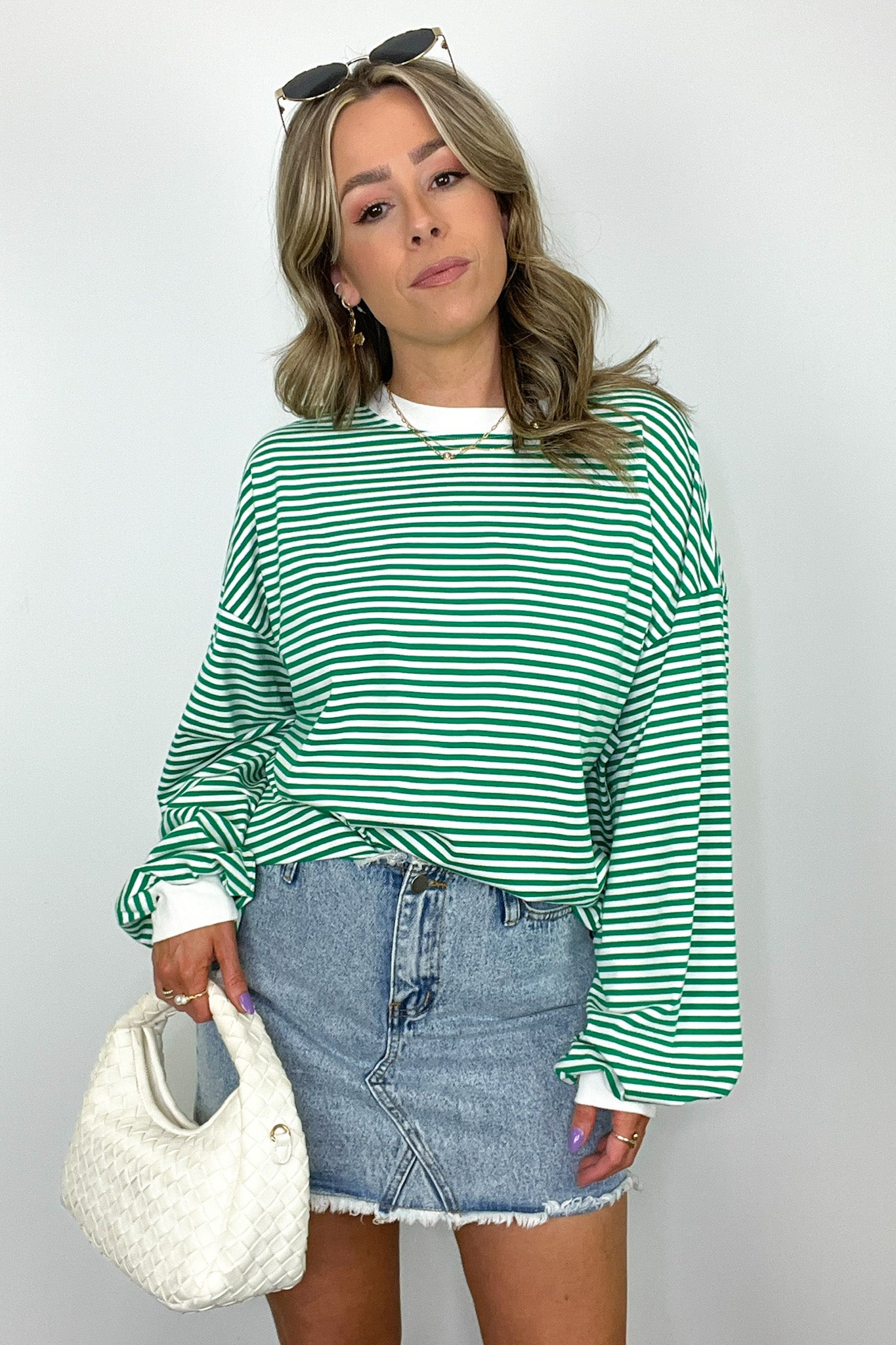  Andie Striped Crewneck Pullover - Madison and Mallory