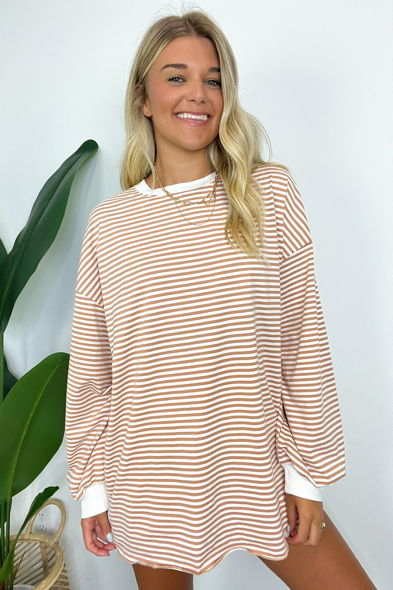  Andie Striped Crewneck Pullover - Madison and Mallory