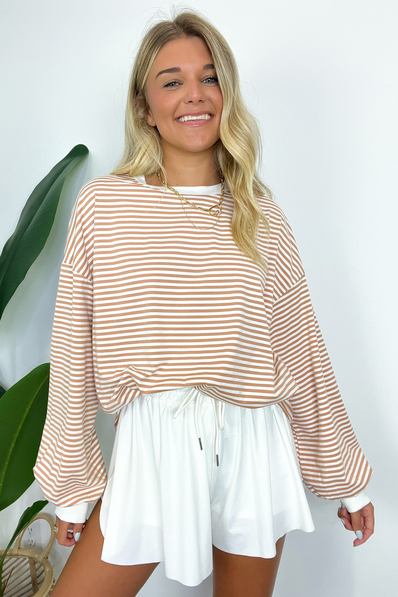  Andie Striped Crewneck Pullover - Madison and Mallory