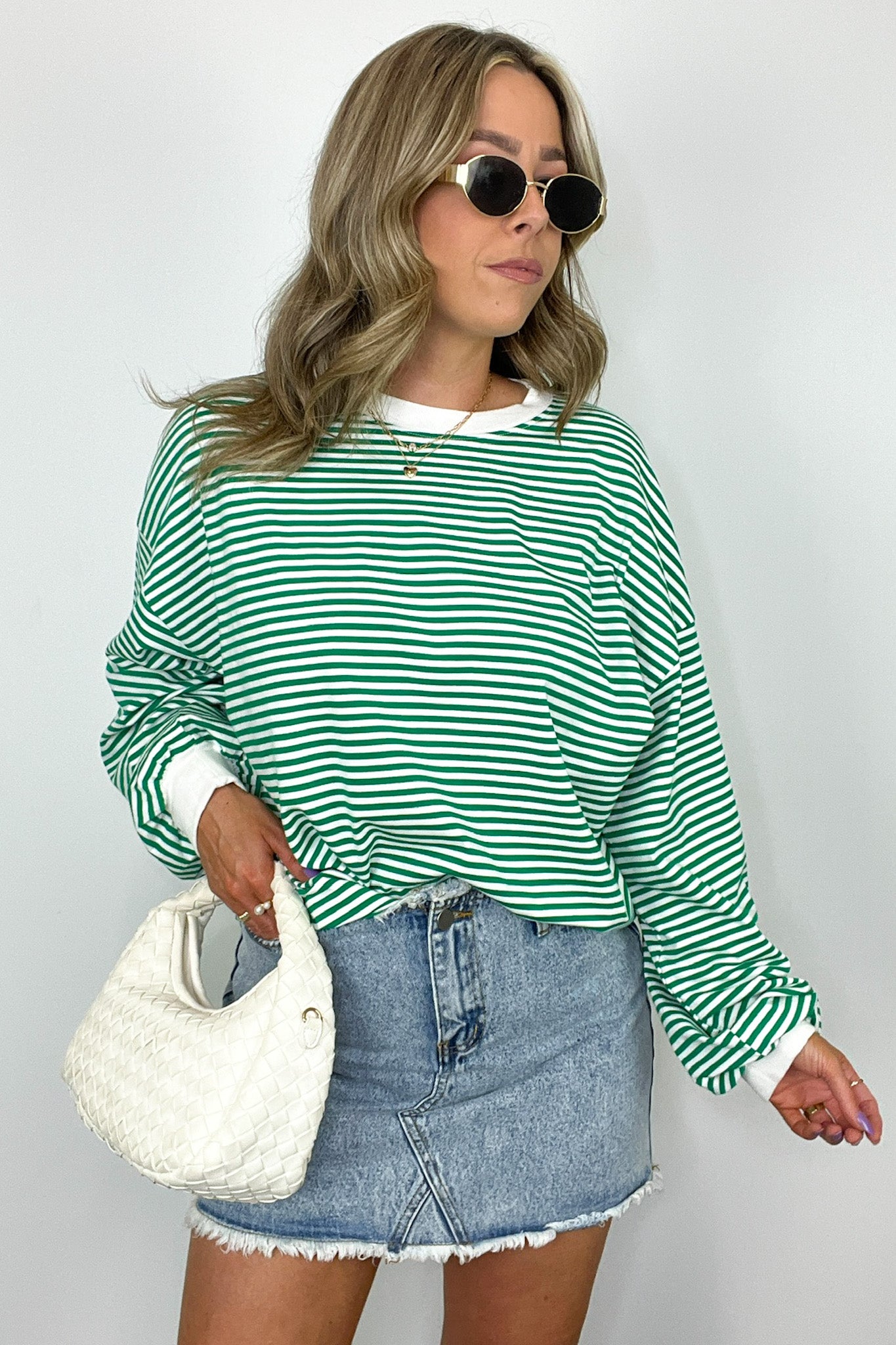  Andie Striped Crewneck Pullover - Madison and Mallory