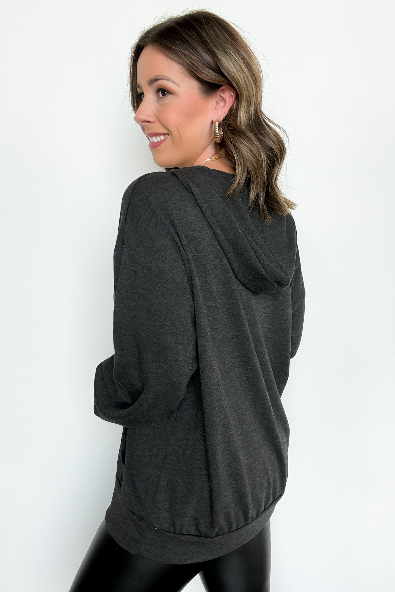  Andreea Kangaroo Pocket Hooded Pullover - Madison and Mallory