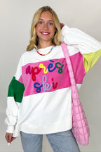 Apres Ski Embroidered Color Block Pullover - FINAL SALE - Madison and Mallory