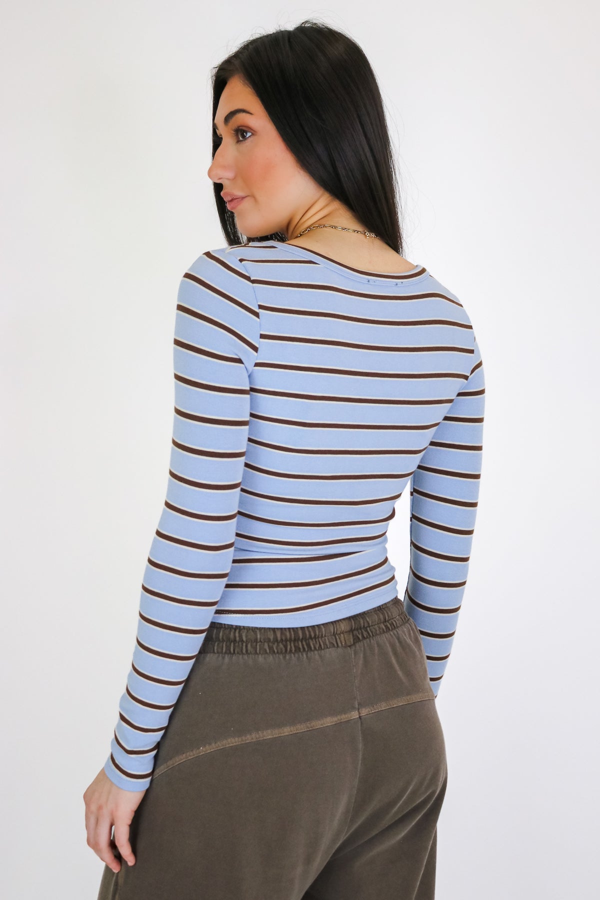 Archive Striped Scoop Neck Top