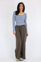 Archive Striped Scoop Neck Top