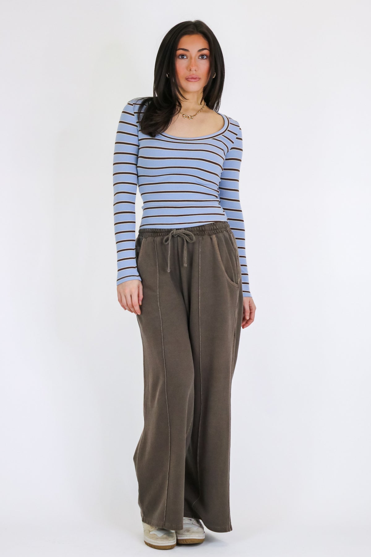 Archive Striped Scoop Neck Top