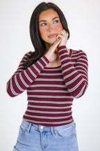 Archive Striped Scoop Neck Top