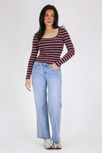 Archive Striped Scoop Neck Top