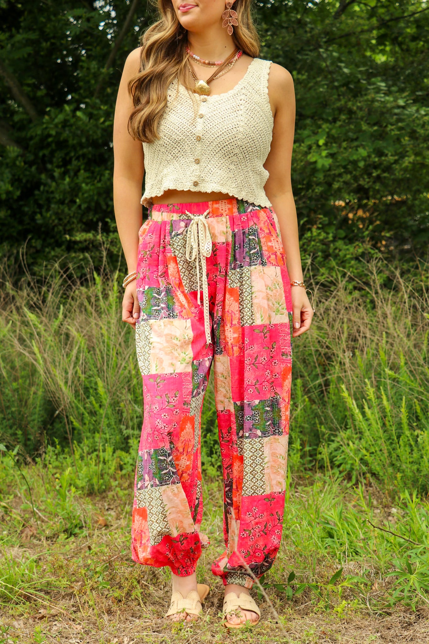 Artisan Ease Patchwork Flowy Pants · Madison + Mallory