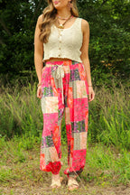 Artisan Ease Patchwork Flowy Pants - Madison and Mallory