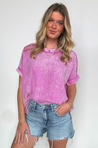 Ashton Acid Wash Double Gauze Top - BACK IN STOCK - Madison and Mallory