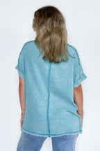 Ashton Acid Wash Double Gauze Top - BACK IN STOCK - Madison and Mallory