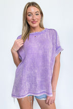 Ashton Acid Wash Double Gauze Top - BACK IN STOCK - Madison and Mallory