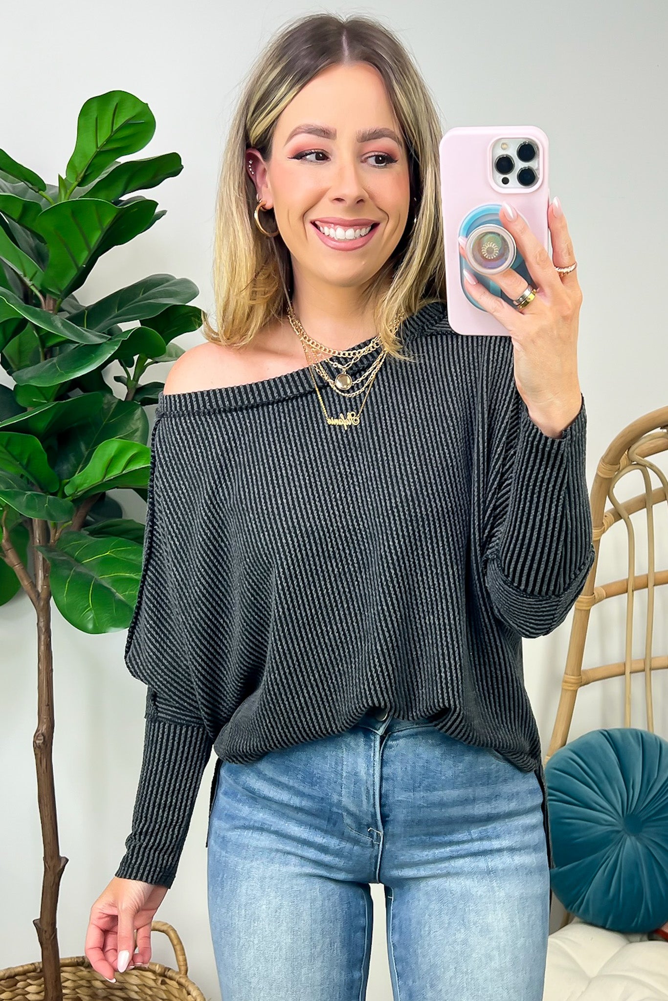  Astoria Relaxed Fit Ribbed Top - BACK IN STOCK - Madison and Mallory