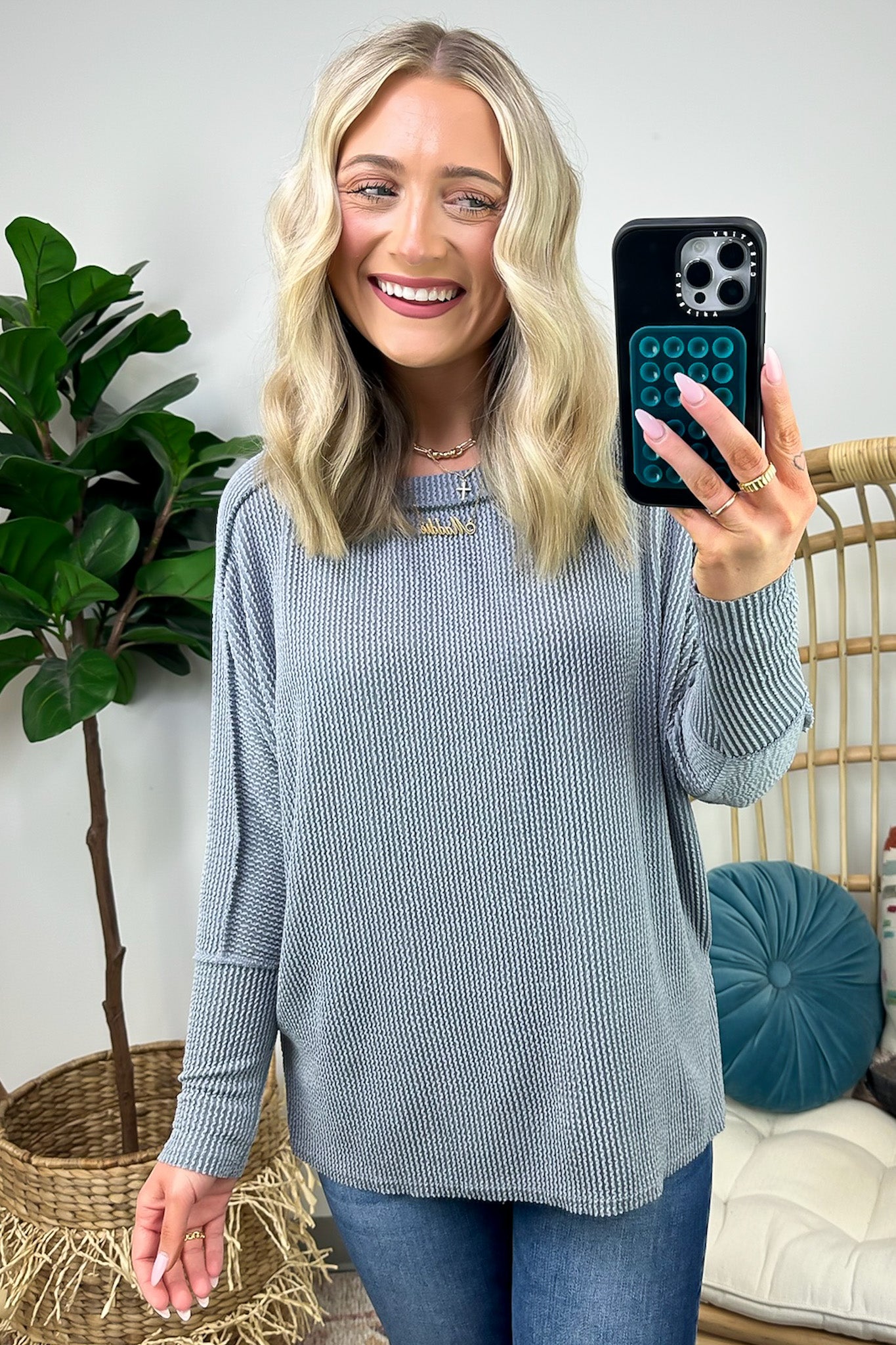  Astoria Relaxed Fit Ribbed Top - BACK IN STOCK - Madison and Mallory