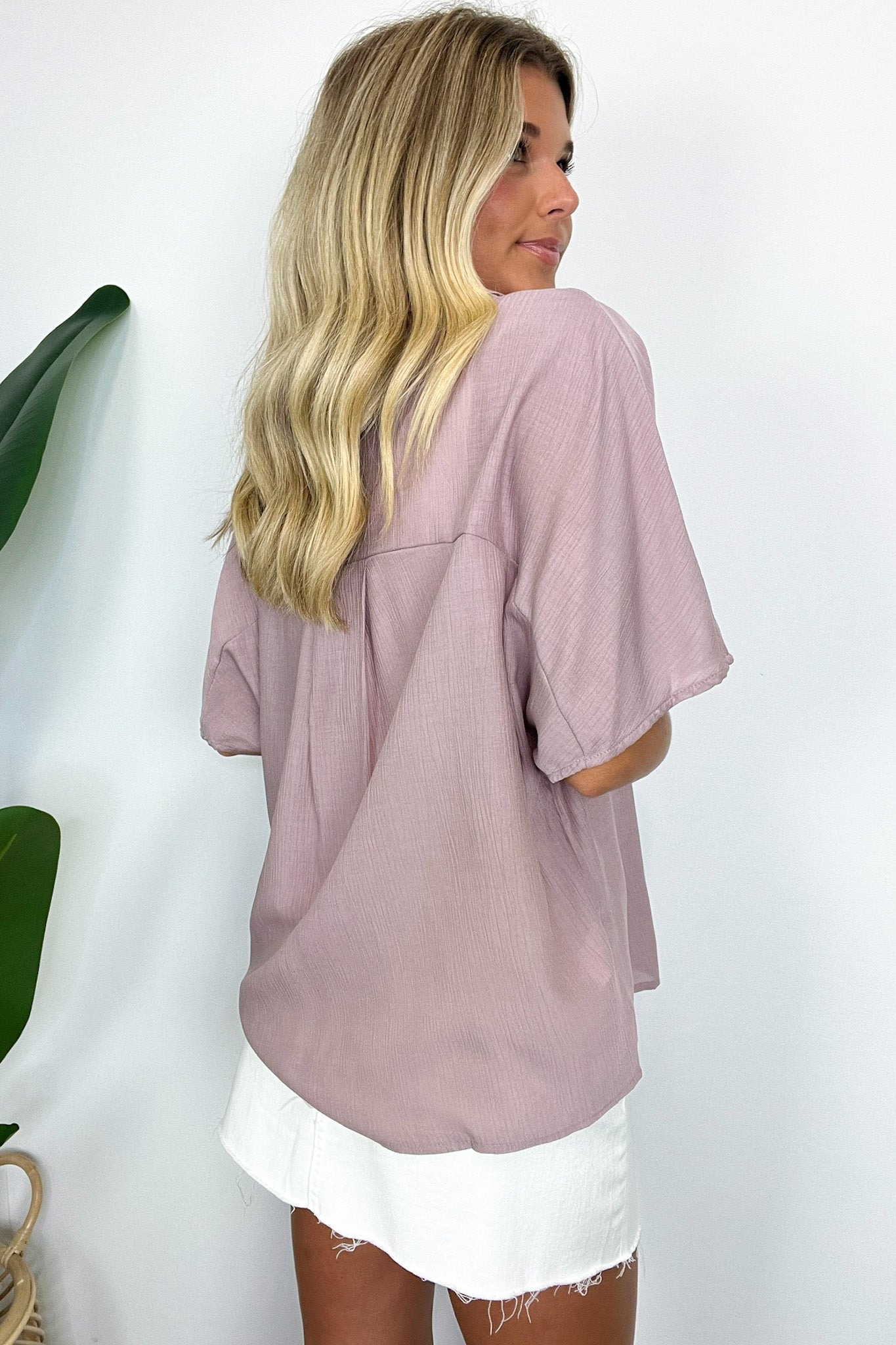  At My Best Button Down Relaxed Top - BACK IN STOCK - Madison and Mallory