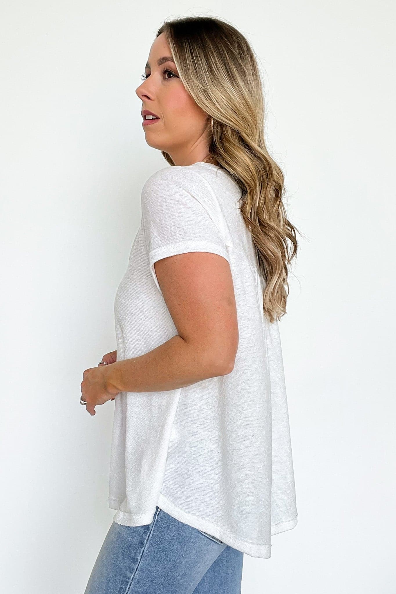  Audrie Short Sleeve V-Neck Top - FINAL SALE - Madison and Mallory