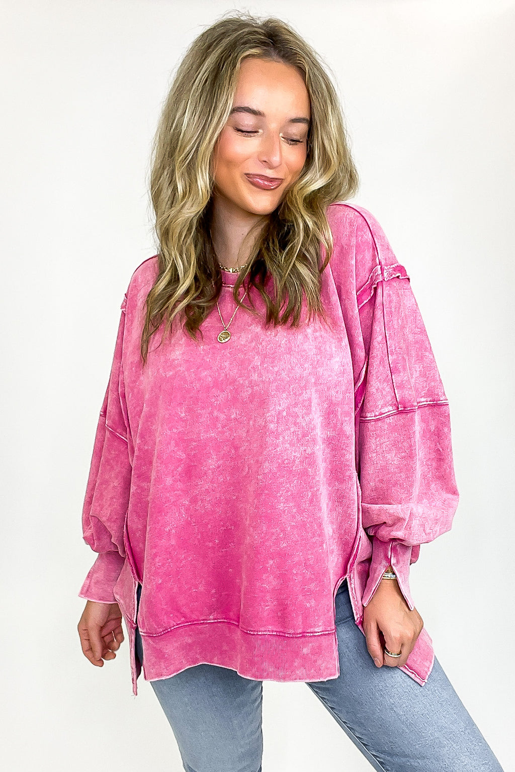 August Glow Acid Wash Pullover -  BACK IN STOCK