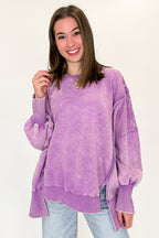 August Glow Acid Wash Pullover - BACK IN STOCK - Madison and Mallory