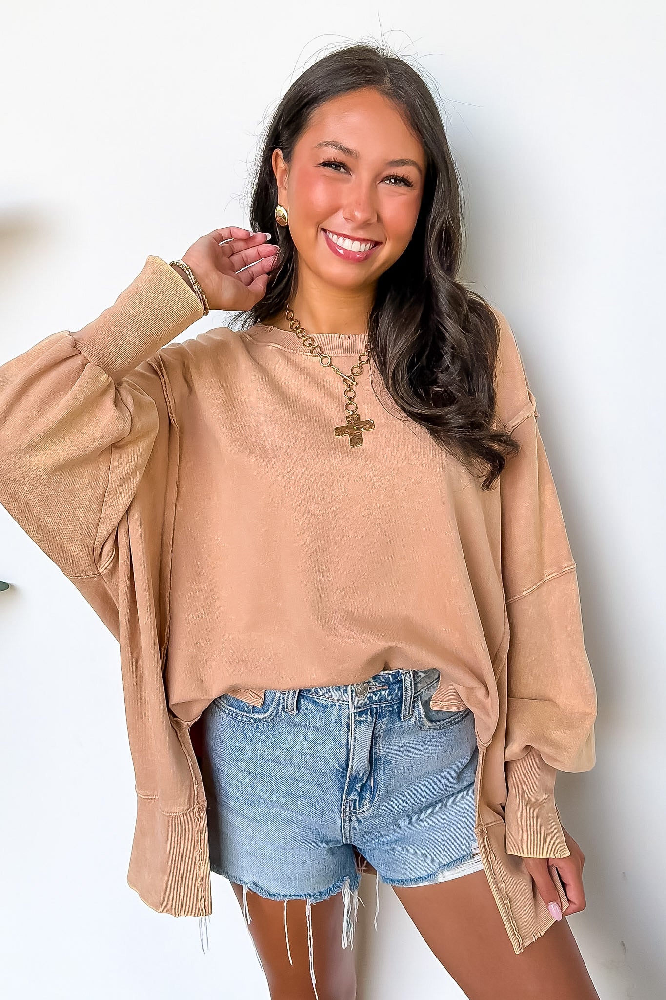 August Glow Acid Wash Pullover -  BACK IN STOCK