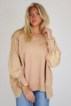 August Glow Acid Wash Pullover