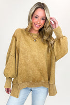 August Glow Acid Wash Pullover -  BACK IN STOCK