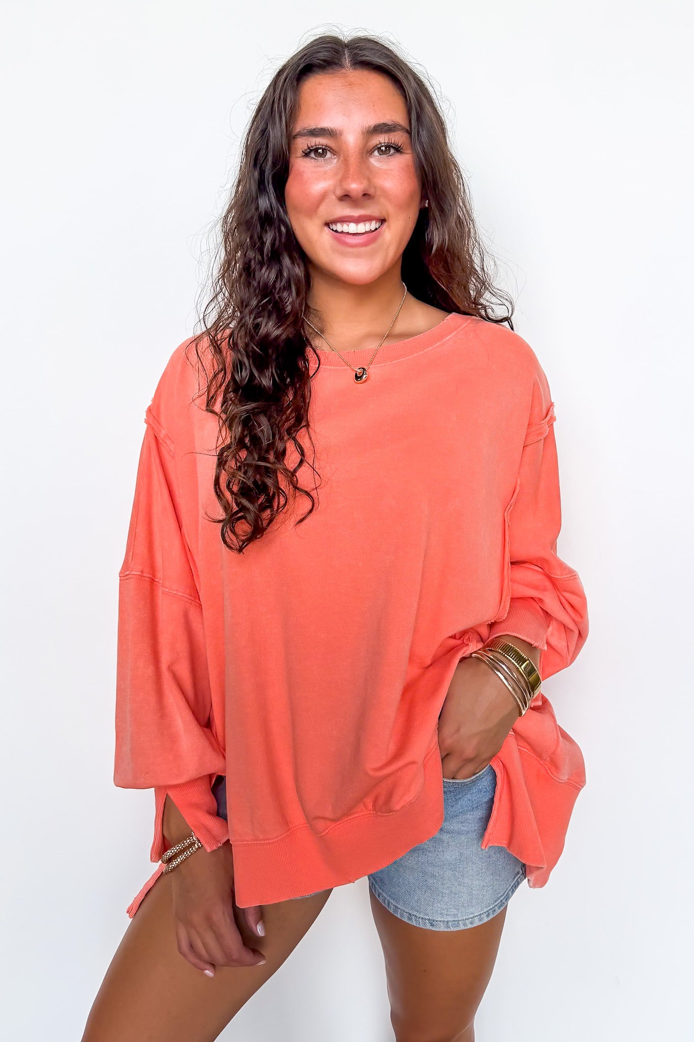 August Glow Acid Wash Pullover -  BACK IN STOCK