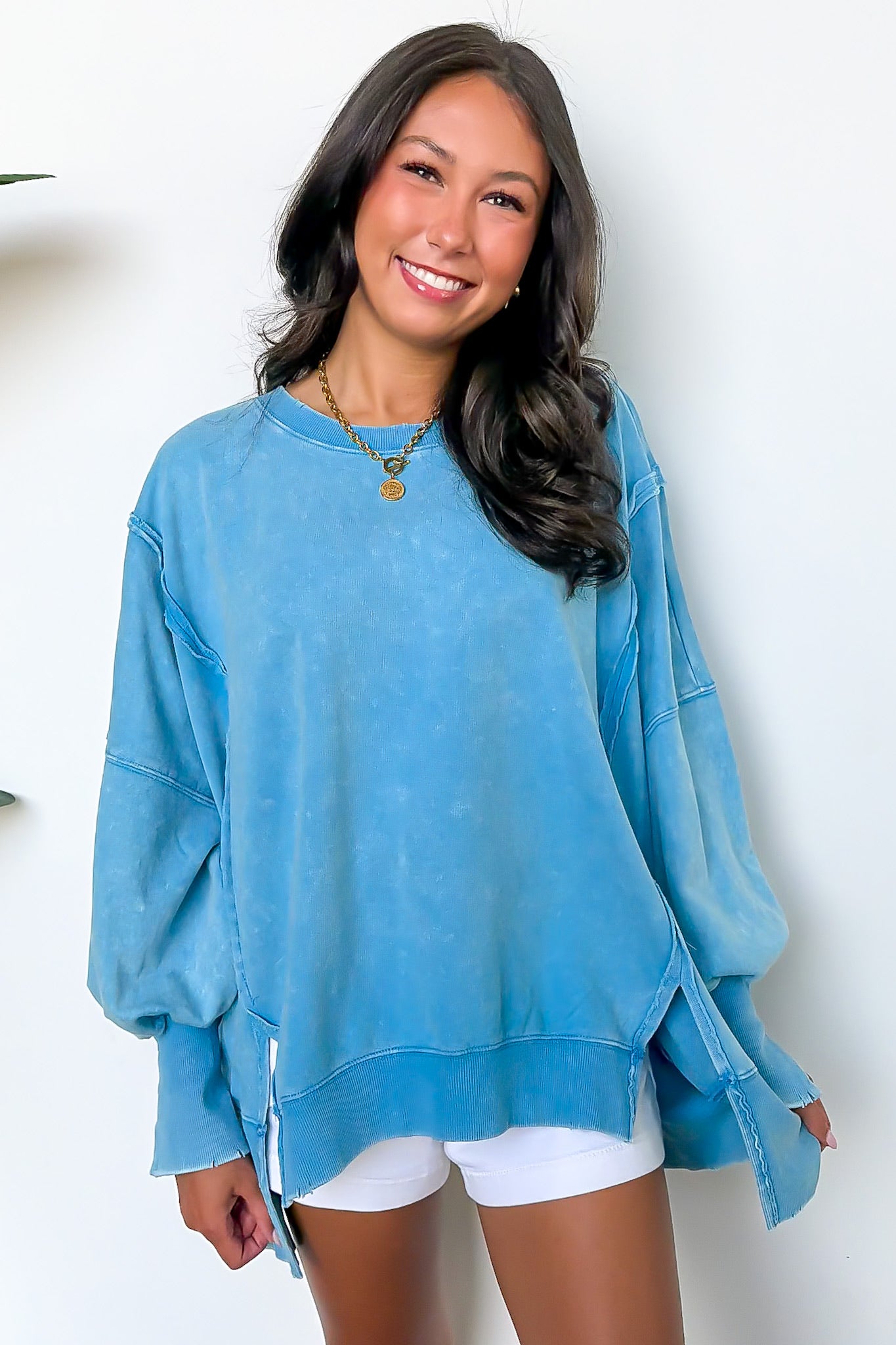August Glow Acid Wash Pullover -  BACK IN STOCK