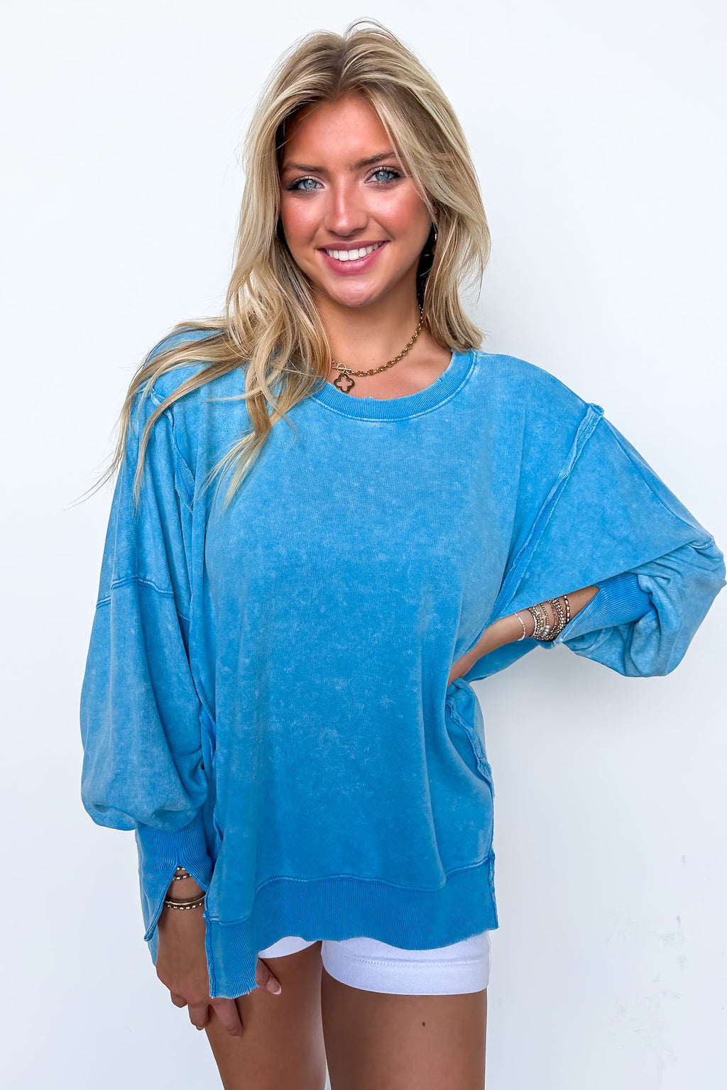August Glow Acid Wash Pullover -  BACK IN STOCK