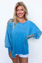 August Glow Acid Wash Pullover -  BACK IN STOCK