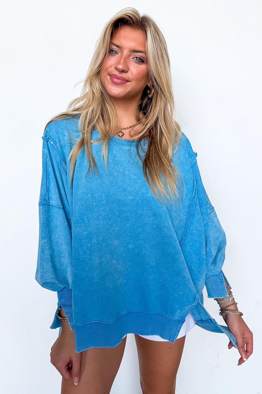 August Glow Acid Wash Pullover
