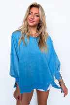 August Glow Acid Wash Pullover