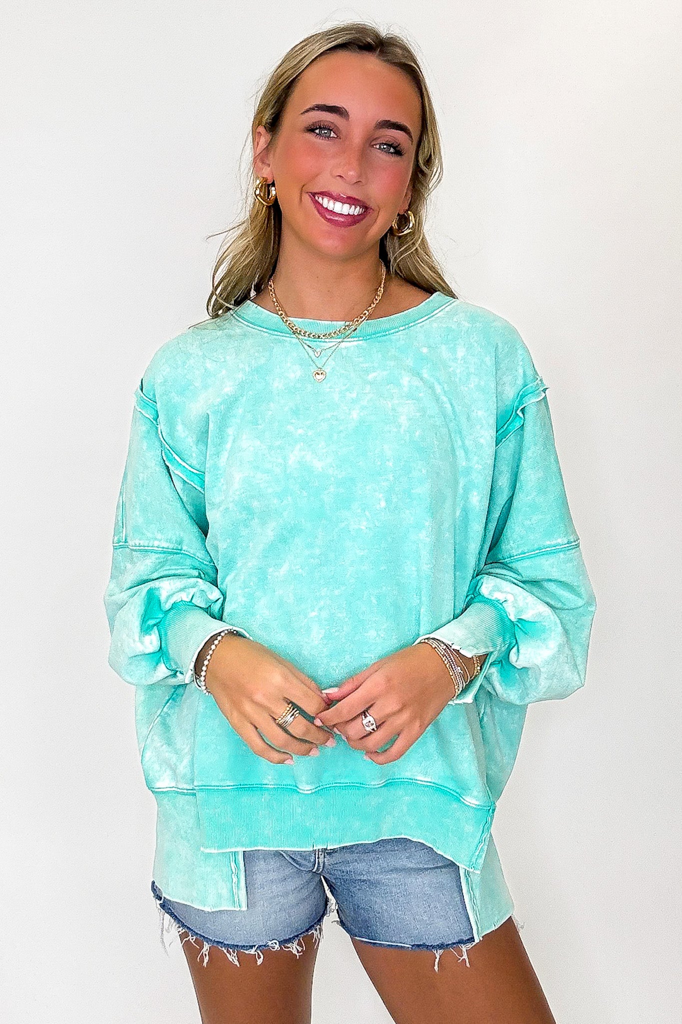 August Glow Acid Wash Pullover -  BACK IN STOCK