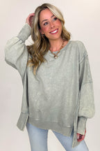 August Glow Acid Wash Pullover - BACK IN STOCK - Madison and Mallory